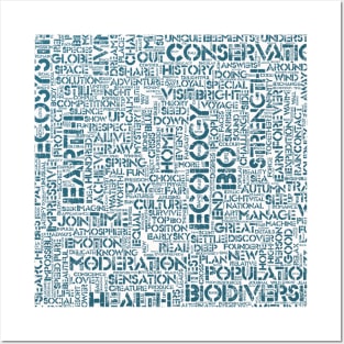 Bio Biodiversity Pattern Text Word Cloud Posters and Art